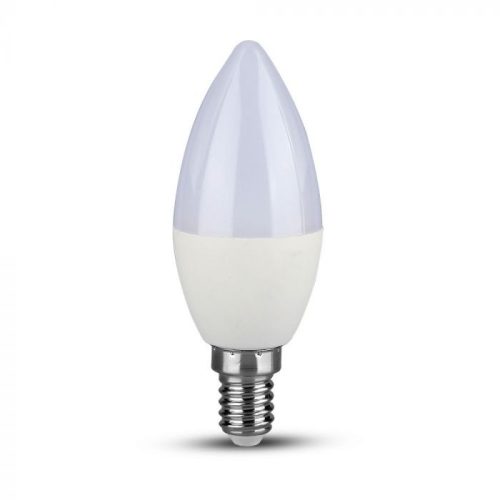 V-TAC LED izzó  E14 C37 6.5W 200° 4000K gyertya (Samsung Chip) - 21112