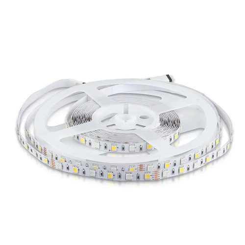 V-TAC LED szalag SMD5050 60LED/M 8W/M 12V IP20 RGB + 6400K - 212159