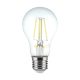 V-TAC Átlátszó LED izzó filament dimmelhető COG  E27 A67 8W 3000K gömb - 212815