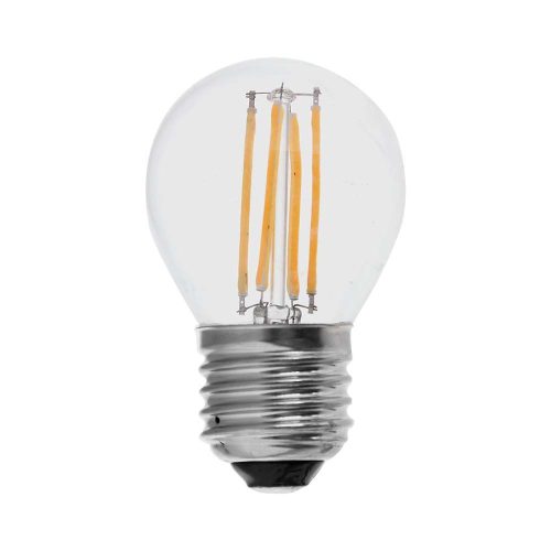 V-TAC Átlátszó LED izzó filament COG  E27 G45 4W 3000K kisgömb - 214306