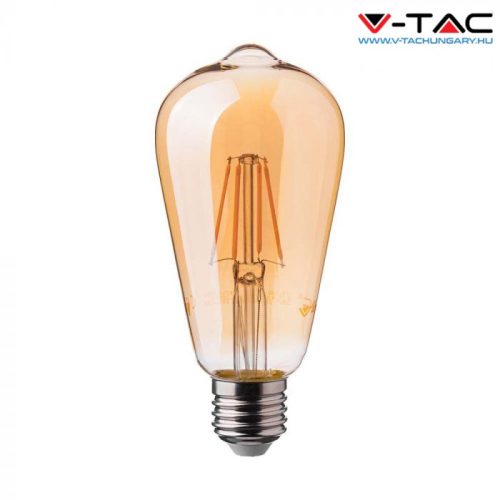 V-TAC Borostyán LED izzó filament COG  E27 ST64 4W 2200K - 214361