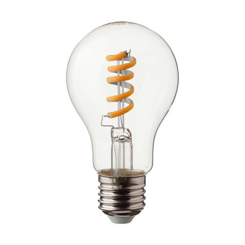 V-TAC Átlátszó LED izzó filament COG  E27 A60 4W 3000K gömb - 217336