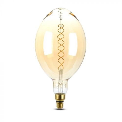 V-TAC Dimmelhető borostyán LED izzó filament COG  E27 BF180 8W 2000K nagygömb - 7463