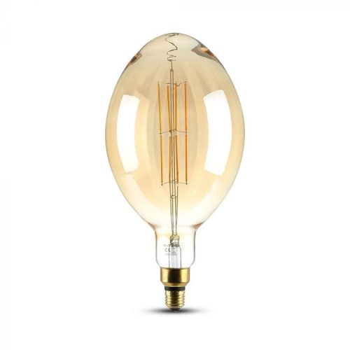 V-TAC Dimmelhető borostyán LED izzó filament COG  E27 BF180 8W 2000K nagygömb - 7464